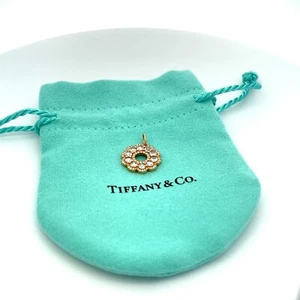 Tiffany Co 18k Rose Gold Rose Cut Diamond Wreath Pendant Womens Ladys Necklace - Picture 1 of 11