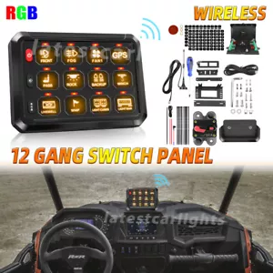 Wireless RGB 12 Gang Switch Panel LED Light Fit Can-am Polaris Maverick X3 Trail - Picture 1 of 7
