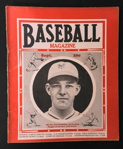 1935 Sept Baseball Magazine Mel Ott Ted Lyons photo Complete VG- - Picture 1 of 4