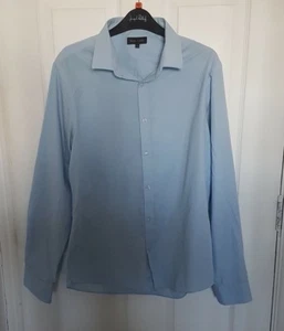 River Island Herren Langarm Hemd - Gr. L Kragen 17,5 hellblau - Bild 1 von 4