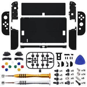 For Nintendo Switch OLED Console Backplate Joy con Shell with Colorful Buttons - Picture 1 of 13