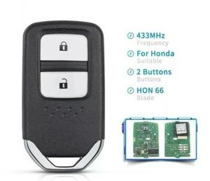 Fits City Jazz XRV HRV CRV HON 66 KR5V2X 433Mhz Remote Car Key - Picture 1 of 6