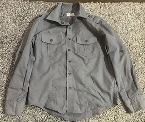 Sovereign Code Boys Button Down Grey Long Sleeve Rolled Sleeves Size 8 - Picture 1 of 3