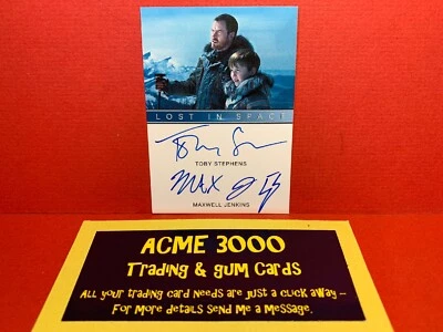 Lost in Space SEASON 1 - DUAL AUTOGRAPH Card TOBY STEVENS & MAXWELL JENKINS - Image 1 of 2