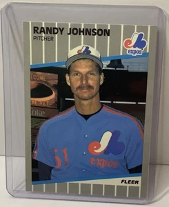 1989 Fleer Randy Johnson Rookie NM Marlboro ad blacked out - Bild 1 von 2