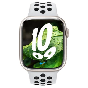 Apple Watch Nike Series 7 White Nike Sport 45 Aluminiumgehäuse GPS + Cellular - Bild 1 von 1
