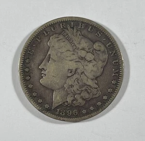 1896-S Morgan dollar (#21276) F-VF lite cleaned minor rim issues as made - Picture 1 of 2
