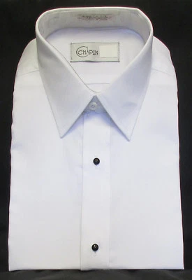 Nueva Camisa de Vestir Esmoquin Blanca Para Hombres Cuello Laydown Sin Plisado Albañil Baile de graduación Boda  Foto 1 de 3