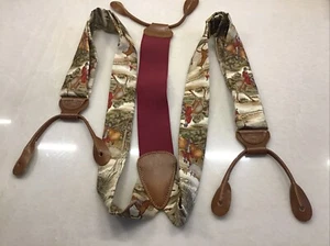 Trafalgar Suspenders Horse Hunt Scene Hunting Nature Dogs Adjustable - Picture 1 of 9