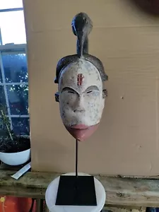 BaKwele or Ibo Nigerian mask Stand Included - Picture 1 of 7
