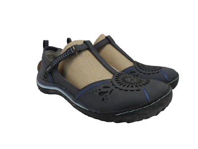 Zapatos informales para mujer Jambu Sunkist con correa en T azul nobuck talla 8,5 M Foto 1 de 4