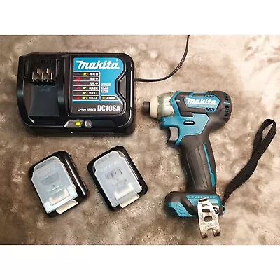 makita Rechargeable Impact Driver TD111D Blue 10.8V Sliding Battery Very Good - Image 1 of 4