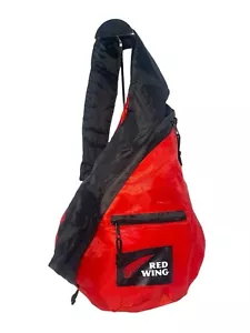Red Wing Sling Crossbody Backpack Lightweight Nylon Bag Hike Camp Shoe PromoRARE - Picture 1 of 9