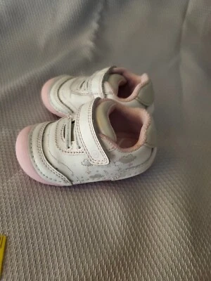 Stride Rite Baby's Soft Motion Adalyn Sneakers White/Silver Size US 3  A11 - Image 1 of 4