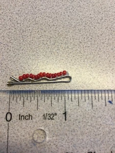 American Girl Puppe Lindsey rote Perlen Bobby Pin - Bild 1 von 2