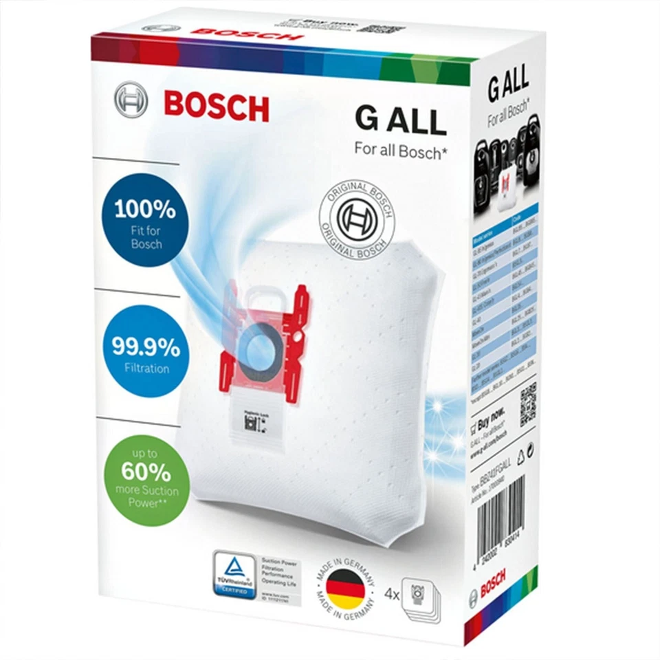 BOSCH G Bags ALL G series Vacuum BSGL2 BSGL3 BSGL4 BSG4 BSG6 BSA BSB BSF BBS7 x4 - Image 1 of 1