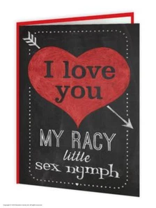 RUDE TOP RACY SEX NYMPH  FUNNY VALENTINE'S DAY CARD RUDE CARD  - Picture 1 of 1