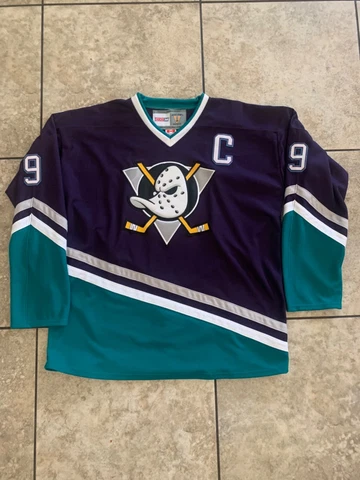 Licensed Paul Kariya Anaheim Mighty Ducks CCM Authentic Throwback Jersey Mens 56 Cover