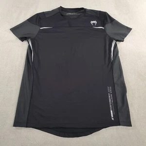 Venum Shirt Mens Medium Black Short Sleeve Performance Stretch UFC MMA BJJ * - Picture 1 of 13