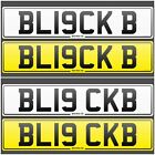 BLACK B BLACKS BLACKETT BLACKET BLACKY PRIVATE REG NUMBER PLATE BL19 CKB VW BMW
