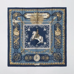 Hermes Carre 90 LVDOVICVS MAGNVS Louis XIV Silk Scarf - Picture 1 of 6