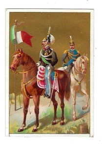 Tarjeta comercial stock c1890 ejército italiano, B.T. Jabón Babbitt's Best - Imagen 1 de 2
