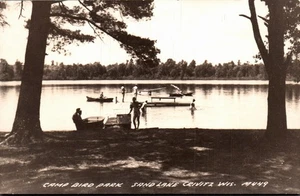 POSTCARD RPPC CAMP BIRD PARK SAND LAKE CRIVITZ WISCONSIN - Picture 1 of 2