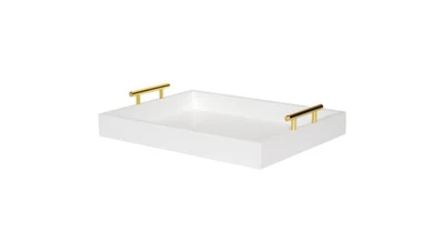 Kate & Lauren Lipton White Decorative Tray - Image 1 of 4