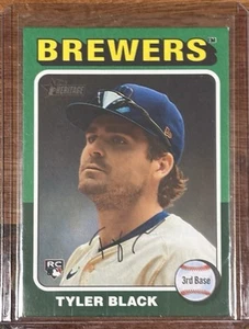 2024 Topps Heritage High Number Tyler Black Green Border Rookie #578 Brewers - Bild 1 von 2