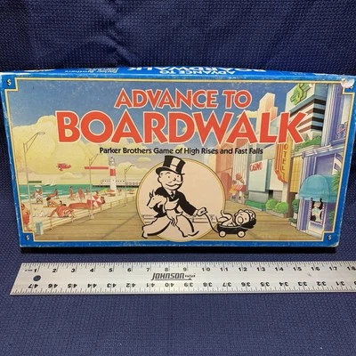 Advance To Boardwalk Monopoly Board Game 80s Vintage 100% Complete Free Shipping - Image 1 of 4