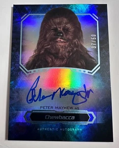 Star Wars Masterwork 2016 Autograph Card Chewbacca Peter Mayhew Foil Auto 37/50 - Picture 1 of 5