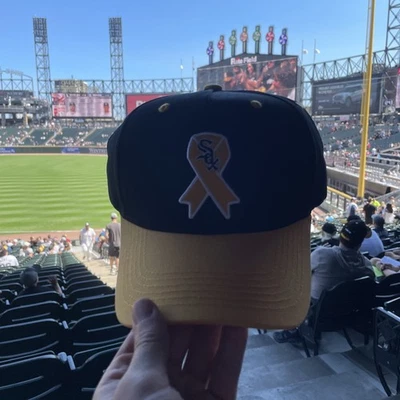 White Sox Baseball Hat - Gold Ribbon Childhood Cancer 1/10,000! Limited Edition! - Image 1 of 4