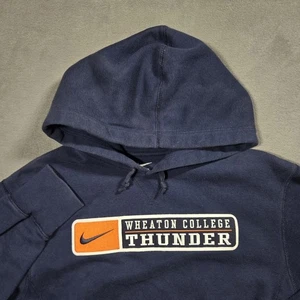 Felpa con cappuccio Nike Wheaton College Thunder - Uomo Taglia Large - Blu College Athletics  - Foto 1 di 7