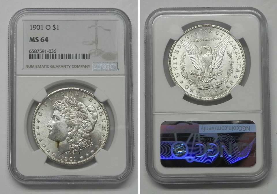 1901-O Morgan Dollar, NGC MS64  #1036 - Image 1 of 1
