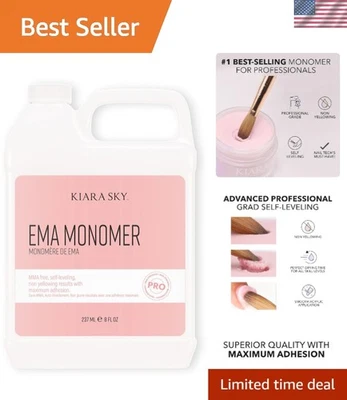 8 Fl Oz EMA Acrylic Nail Liquid - Self-Leveling & Superior Adhesion for Beauty - Image 1 of 4