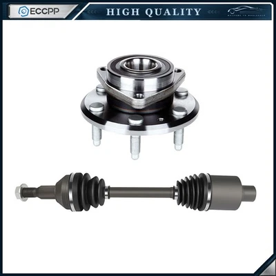 (1) CV Axle + (1) Wheel Hub Bearing Front Right FWD For 2007-2017 GMC Acadia Foto 1 de 4