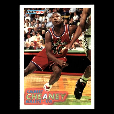 Calbert Cheaney Rookie #393 1993-94 Fleer Washington Bullets Basketball Card NBA - Image 1 of 3