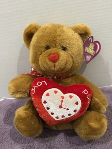 Peluche Cuore Pan di Zucchero Orsacchiotto San Valentino "Ti Amo Per Ogni Secondo" - Foto 1 di 7
