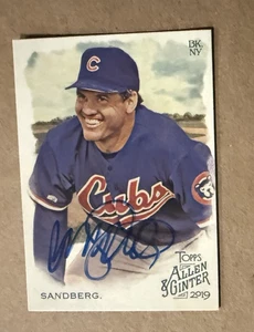 RYNE SANDBERG SIGNED AUTOGRAPHED 2019 TOPPS ALLEN & GINTER CARD CUBS PHILLIES - Picture 1 of 1