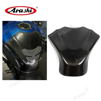 Carbon Fiber Gas Tank Cover Protector For Suzuki GSXR1000 GSX-R 1000 2009-2016 - Image 1 of 4