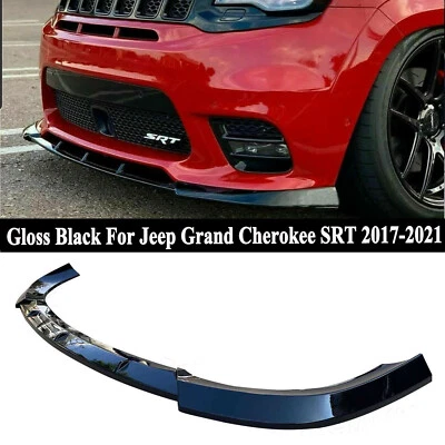 Kit divisor de labios parachoques delantero negro brillante para Jeep Grand Cherokee SRT 2017-2021 Foto 1 de 4