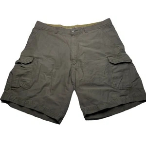 Mens REI Cargo Shorts 36 Nylon/Cotton Grey/green Outdoor Hiking Camping Fishing - Picture 1 of 9