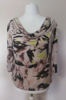 Changes by Together womens abstract design top 3/4 sleeve UK16 - Image 1 of 4