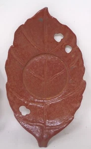 Vintage Red Metal Leaf Japanese Mini Plate - Picture 1 of 4