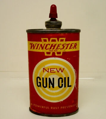 Nueva lata de aceite Winchester vacía de colección con boquilla de plomo limpia gran exhibición Foto 1 de 4