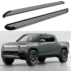 Se adapta a Rivian R1T 2021-2024 estribo fijo barra Nerf pedales de escalón lateral 2 piezas - Imagen 1 de 11