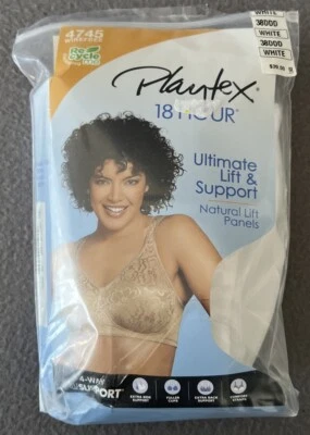 Sujetador Playtex 18 Horas 38DDD Blanco Ultimate Lift True Support Mujer 4745 Suave Foto 1 de 3