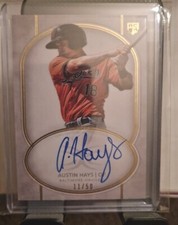 2018 Topps Definitive Collection /50 Austin Hays #DRA-AH Rookie Auto RC