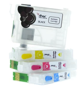 Rihac Refillable Cartridges for Epson 220 220XL XP420 XP324 XP320 XP220 WF-2630 - Picture 1 of 2