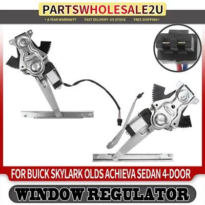 2x Reguladores de ventana eléctrica trasera con motor para Buick Skylark Olds Achieva Pontiac Foto 1 de 4